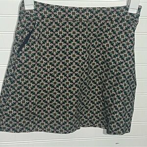 Boden Pink/Green Geometric Print Jersey Mini Skirt Size 2